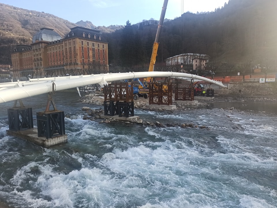 opere di carpenteria metallica di basamento per ponte presso SAN PELLEGRINO TERME