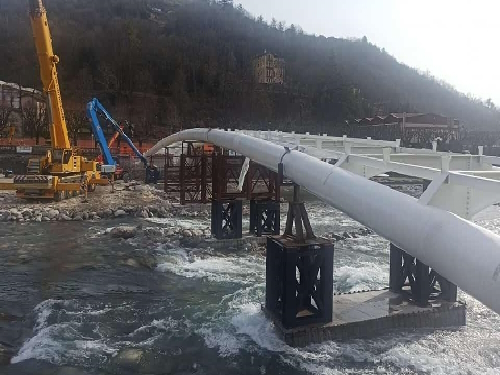 opere di carpenteria metallica di basamento per ponte presso SAN PELLEGRINO TERME